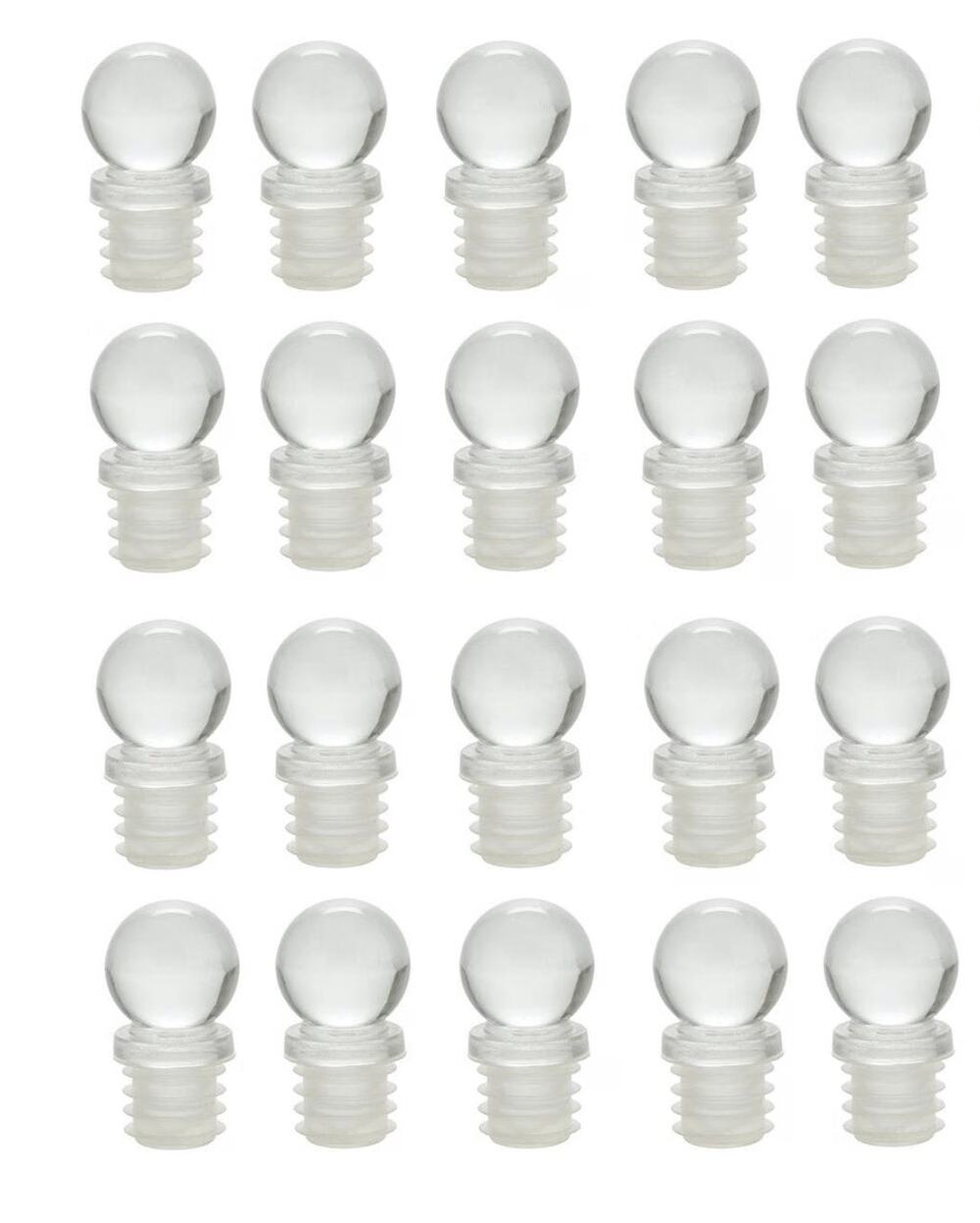 18 pcs Spherical Bottle Stoppers Crystal Ball Glass Tops NEW Wine, Oils perfume